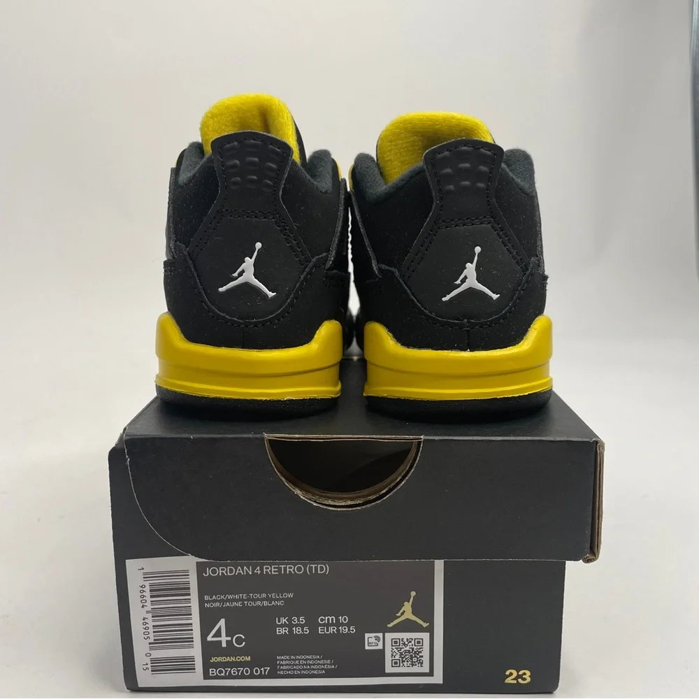 Nike Air Jordan 4 Retro TD “Thunder/Tour Yellow” 2023 - Picture 4 of 4